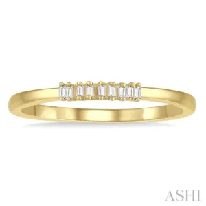 1/10 Ctw Baguette Diamond Stackable Petite Fashion Band in 10K Yellow Gold