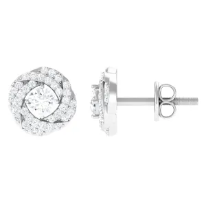 1/2 CT Classic Diamond Swirl Stud Earrings