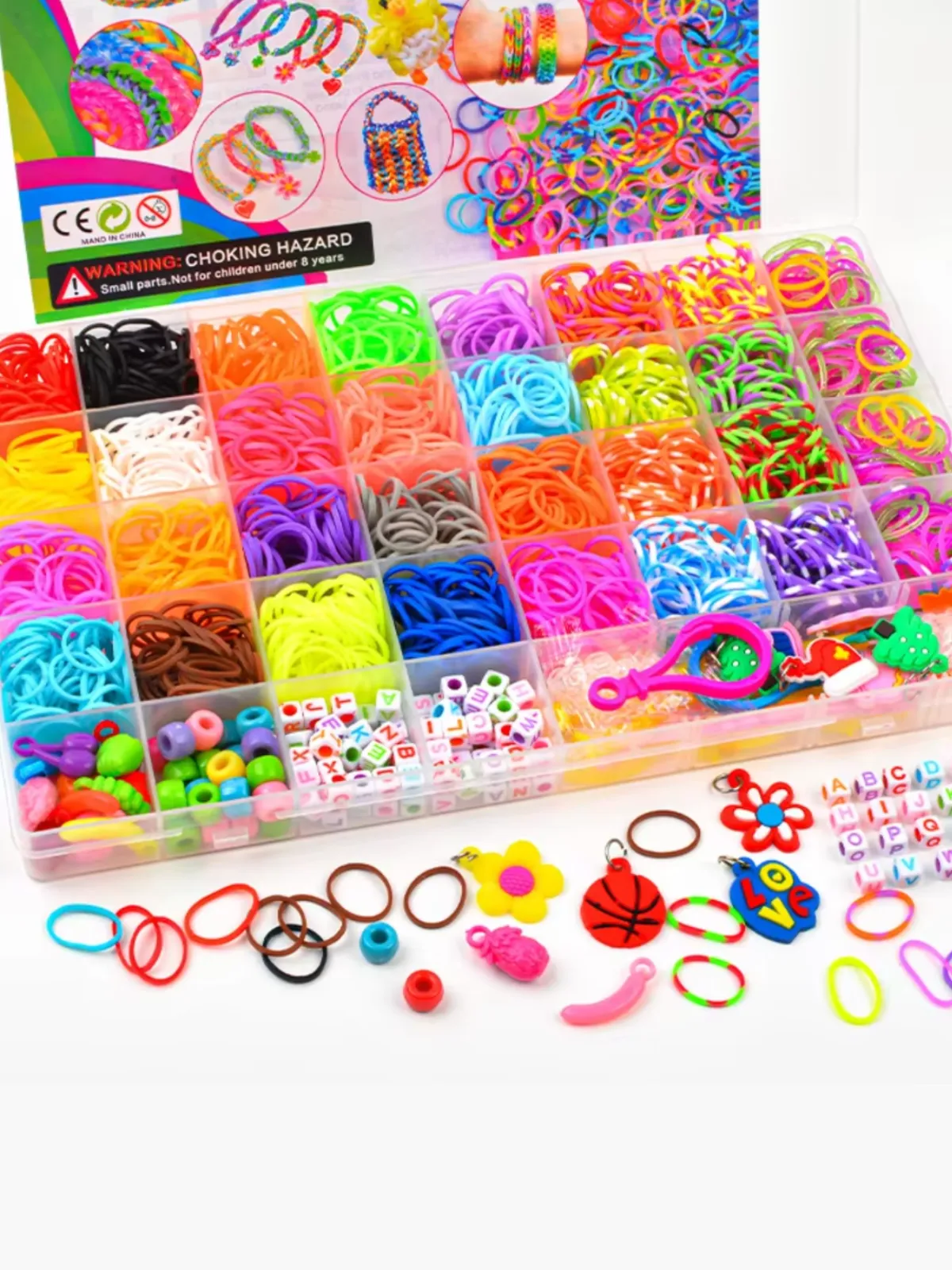 1400pcs Rubber Bands Loom DIY Handmade Bracelet Making Kit