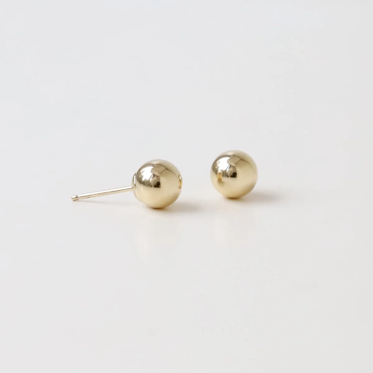 14k Gold 6mm Ball Post Earring