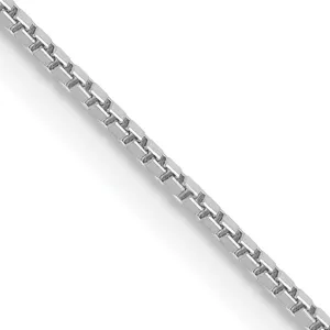 14k White Gold 0.90mm Polished Solid Box Chain