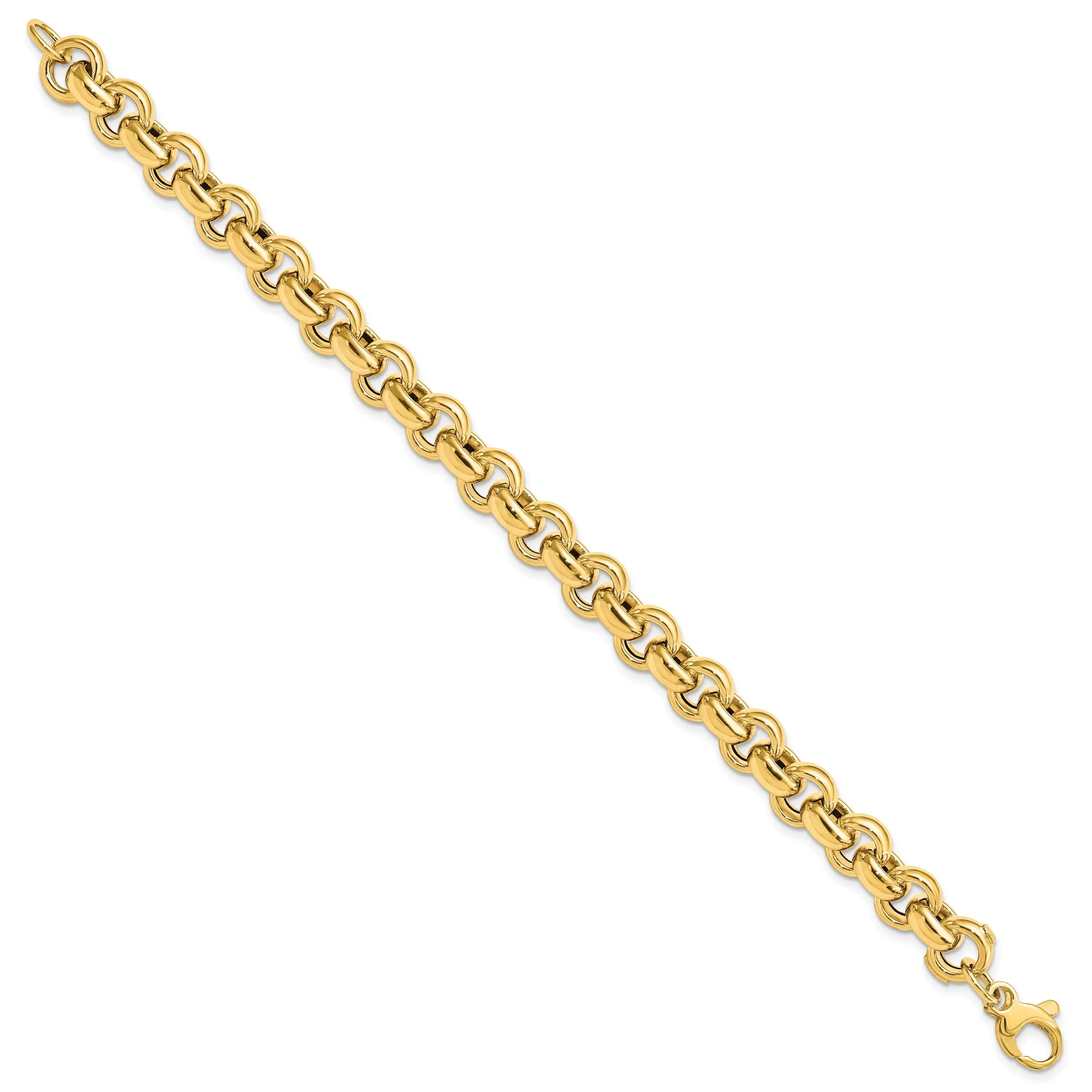 14k Yellow Gold Rolo Link Bracelet