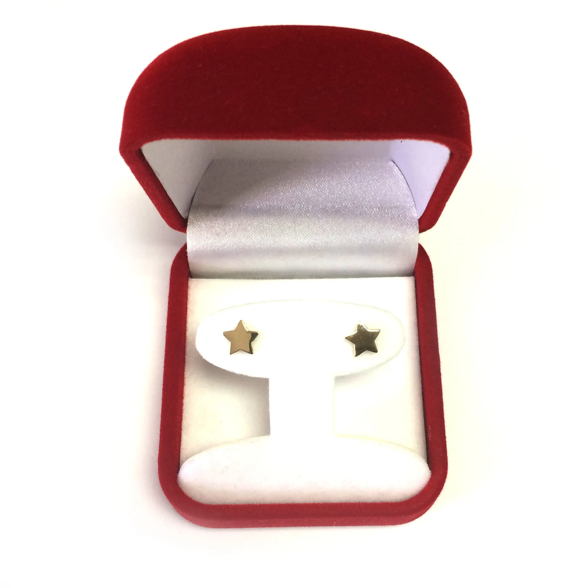 14k Yellow Gold Star Stud Earrings