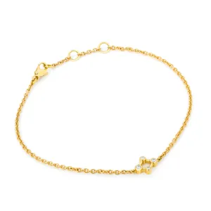 18ct Yellow Gold Atomic Micro Diamond Bracelet