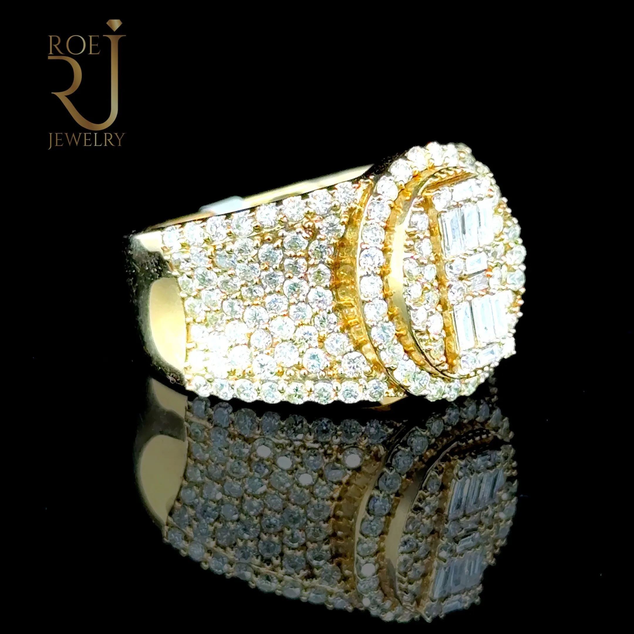 2.85ct Diamond Ring in 10K Yellow Gold (Size 10)