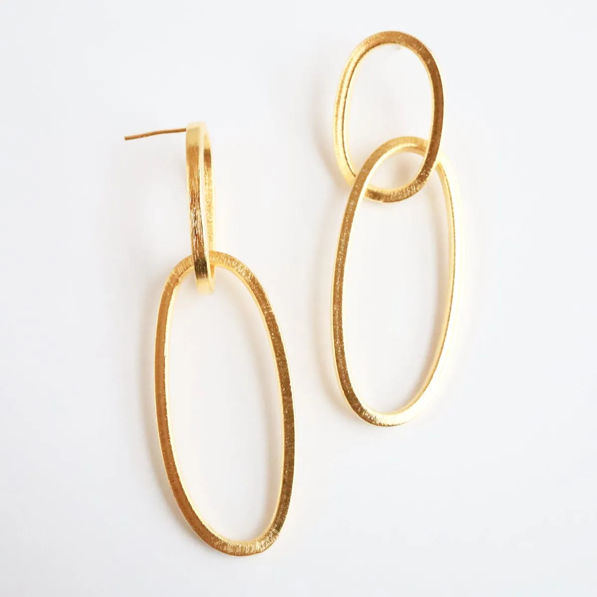 Adelise Long Oval Link Earrings