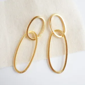 Adelise Long Oval Link Earrings