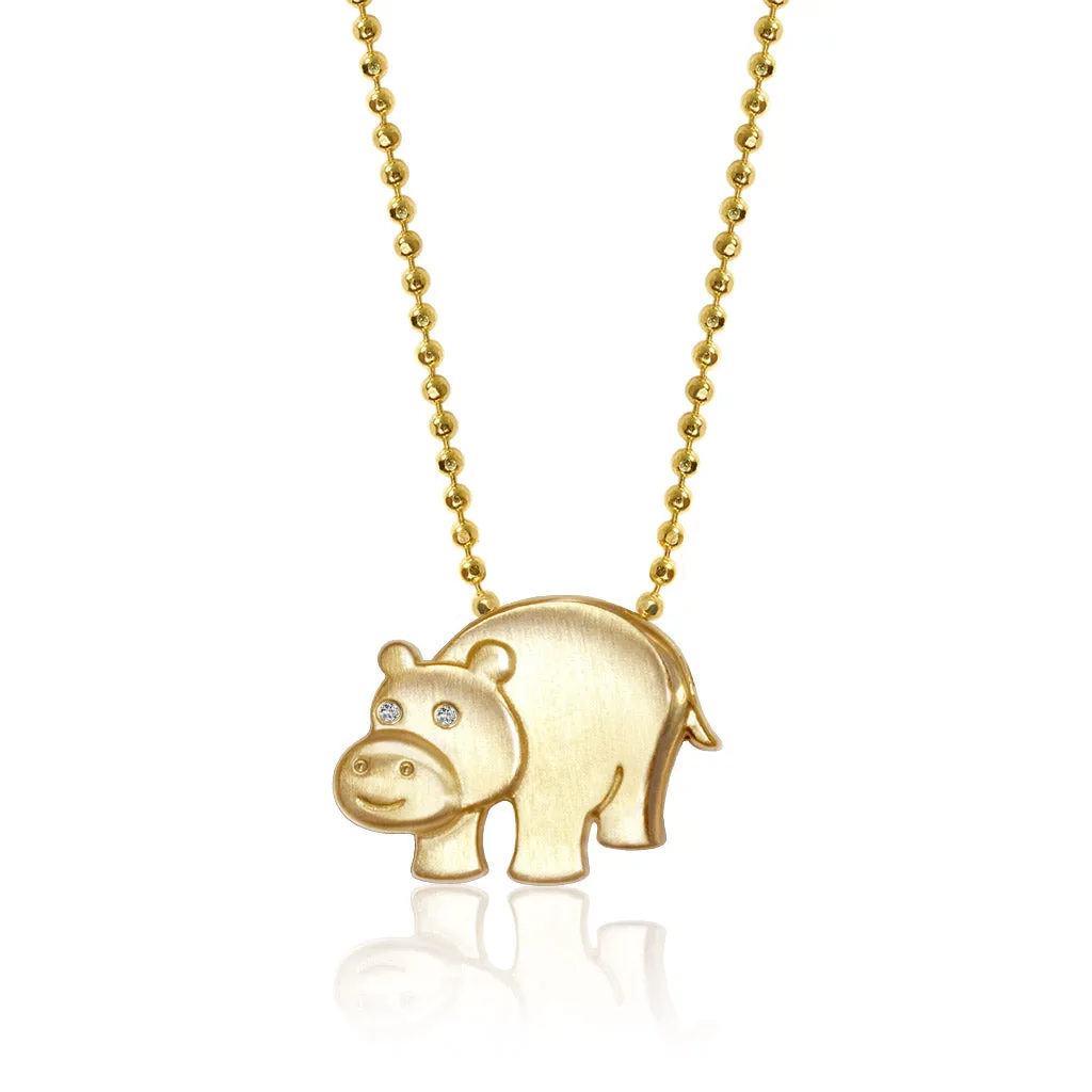 Alex Woo Animals Hippo Charm Necklace