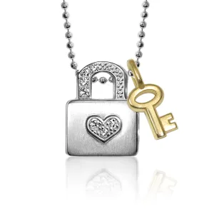 Alex Woo Princess Lock with Mini Additions™ Key Charm Necklace