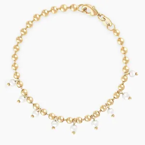 Alexa Leigh - Gypsie Pearl Bracelet in Gold