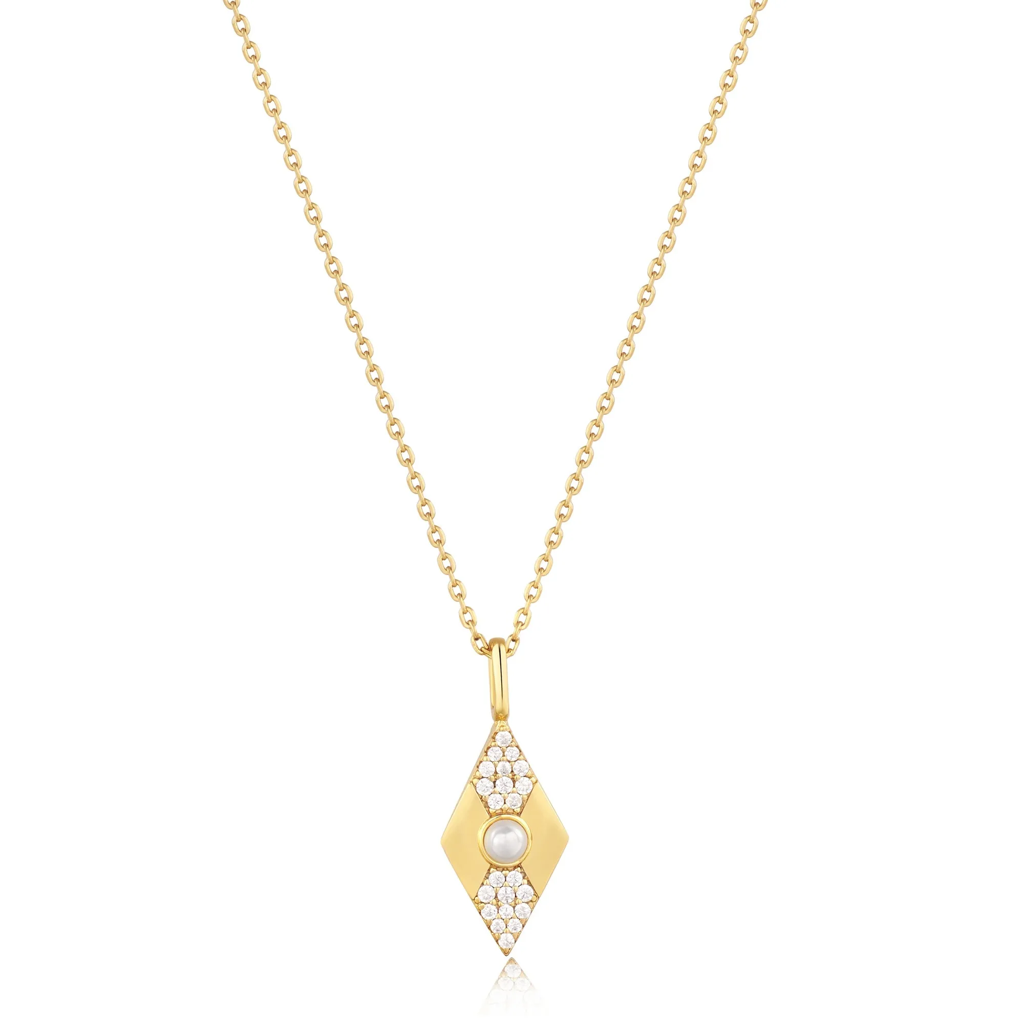 Ania Haie Gold Pearl Geometric Pendant Necklace N054-03G