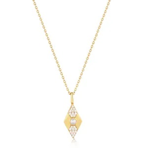 Ania Haie Gold Pearl Geometric Pendant Necklace N054-03G