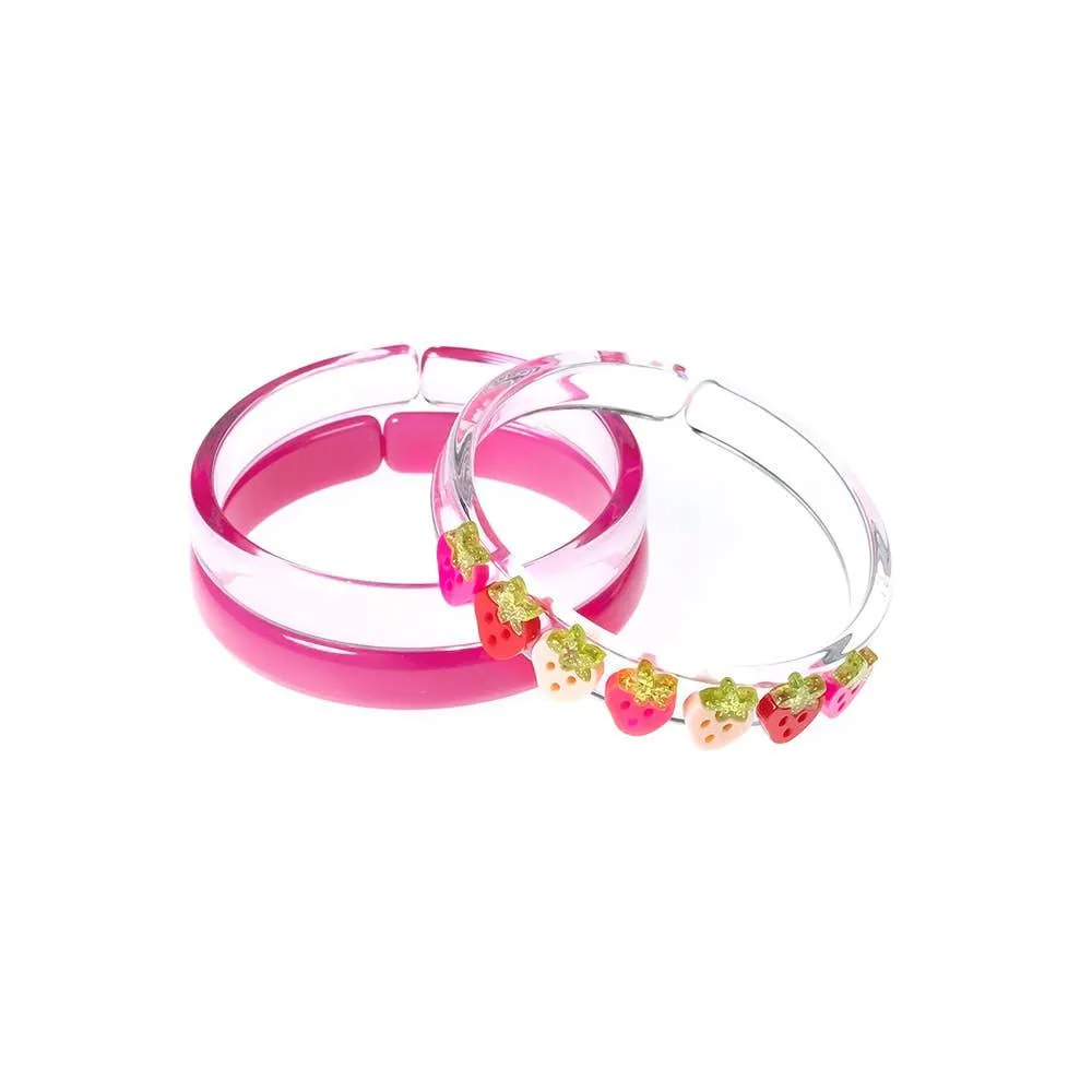 Bangle Set | Multi Strawberry Pink Red | Lilies and Roses NY