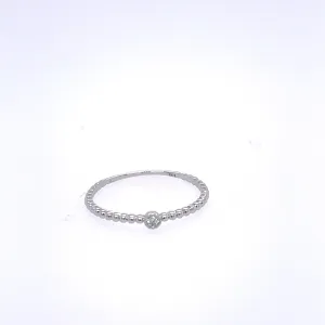 Beaded Diamond Stackable Band