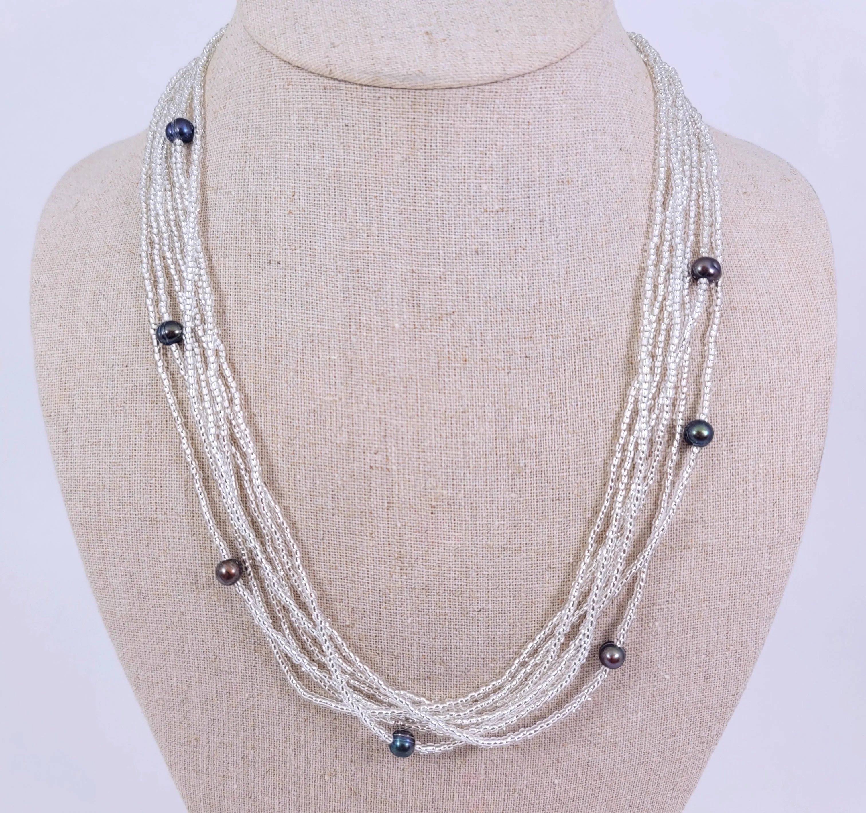 Black Pearl Glam Necklace