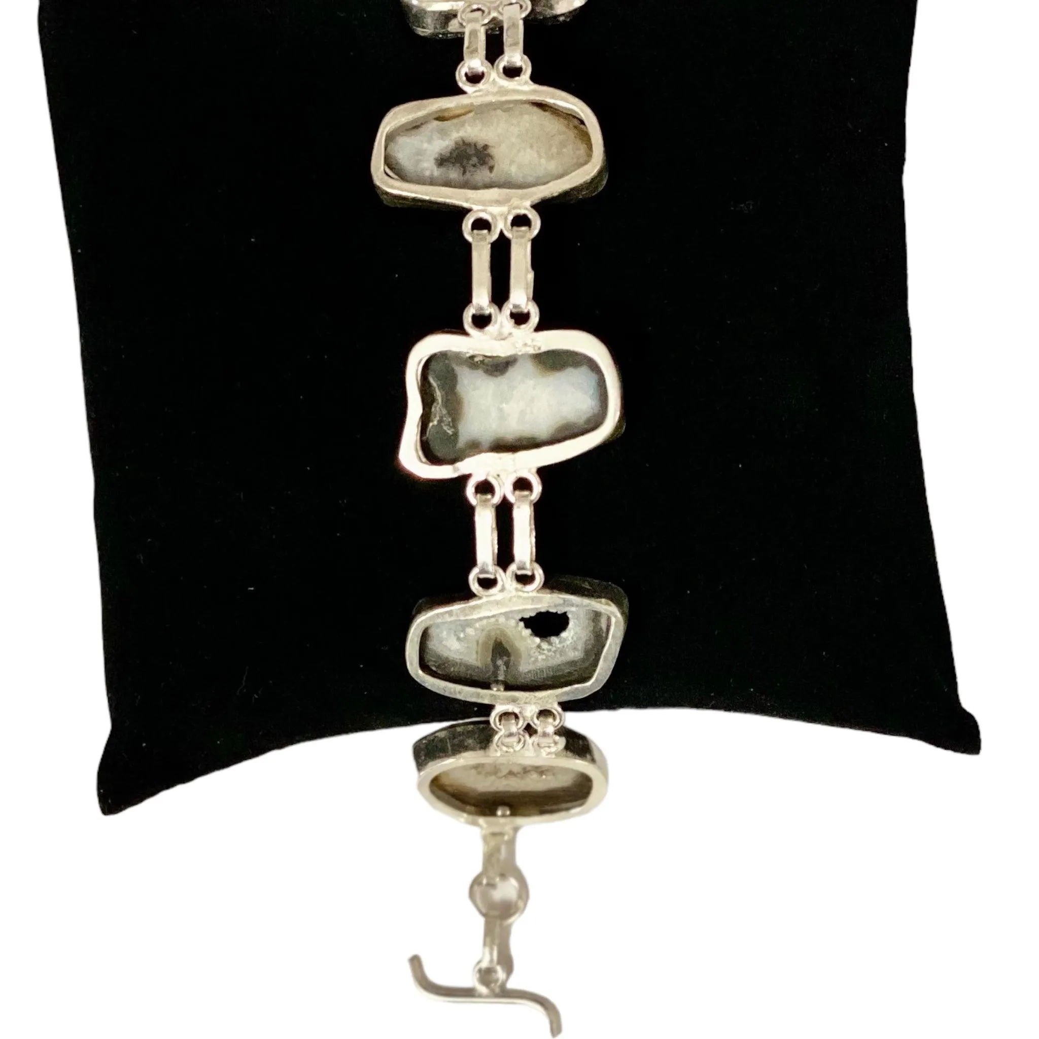 Black Spinel Agate Toggle Bracelet