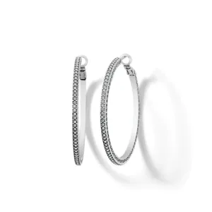 Brighton | Meridian Thin Large Hoop in Silver Tone