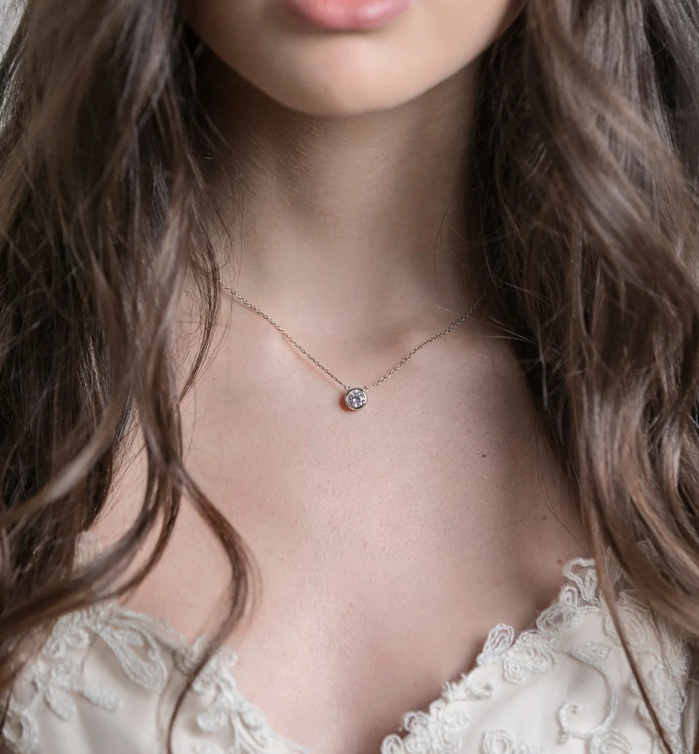 Dakota Solitaire Crystal Pendant Necklace