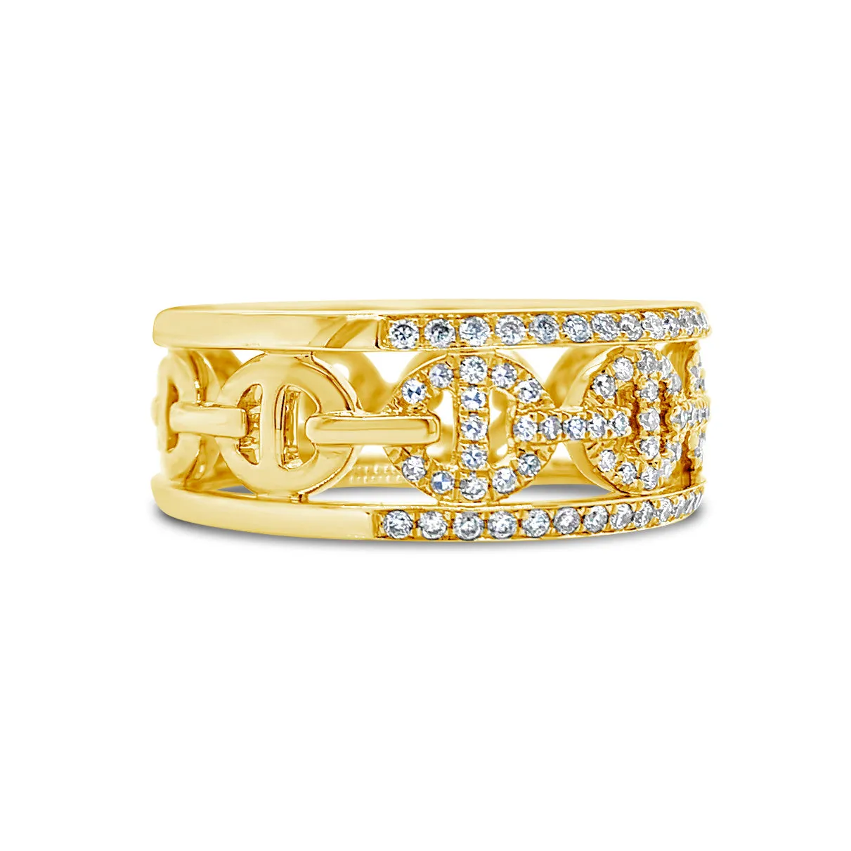 Diamond Anchor Chain Band