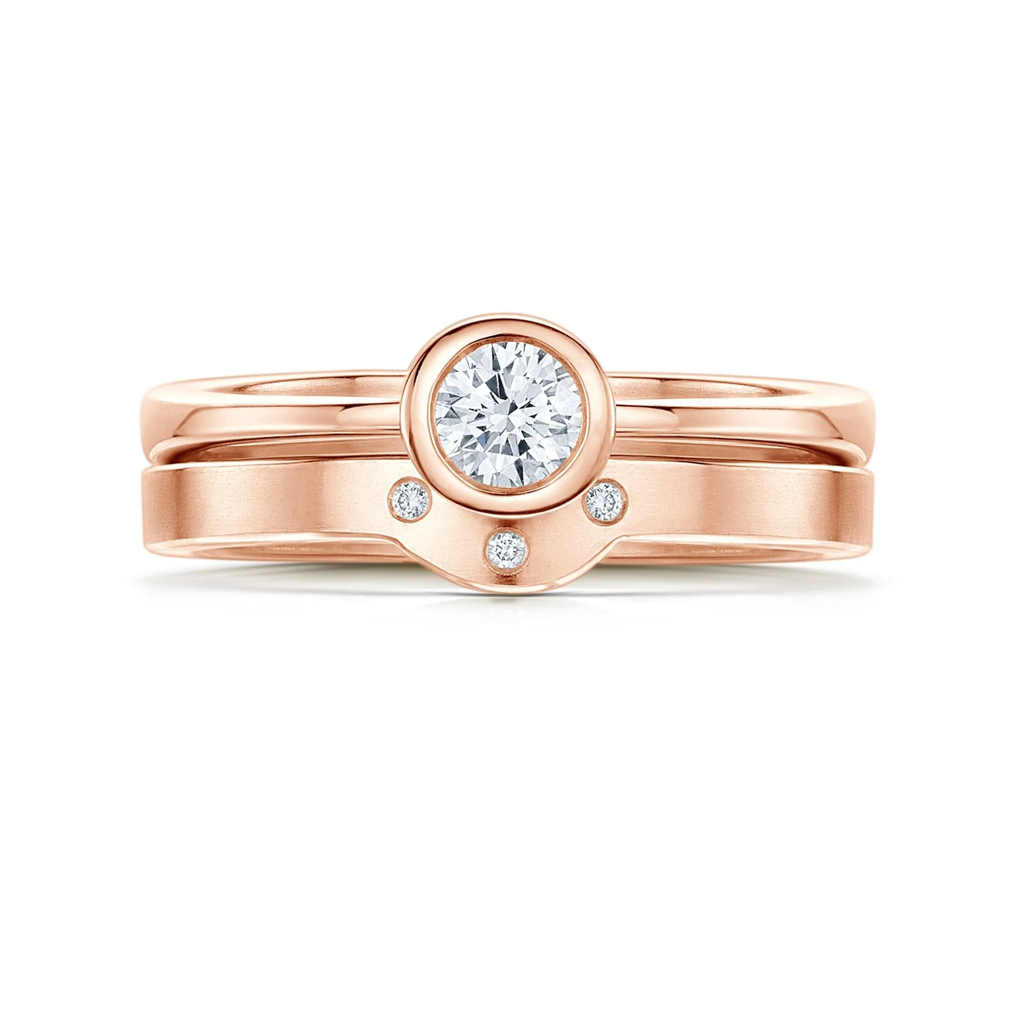 Diamond Arch 0.25ct Solitaire Ring Set in 9ct Rose Gold