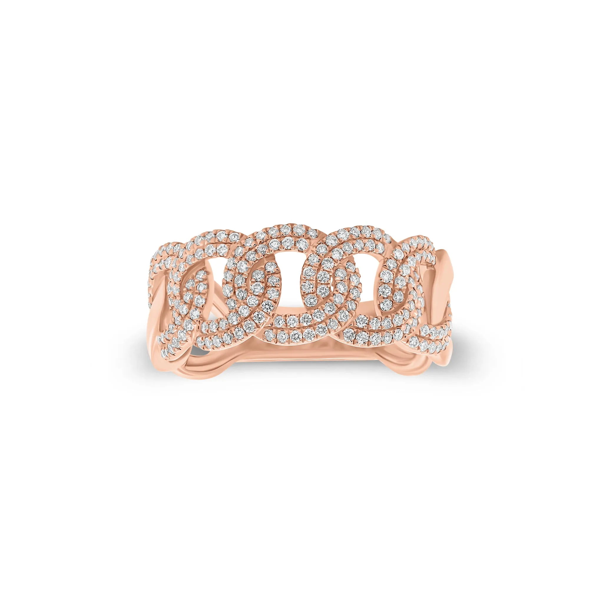 Diamond Circle Links Ring