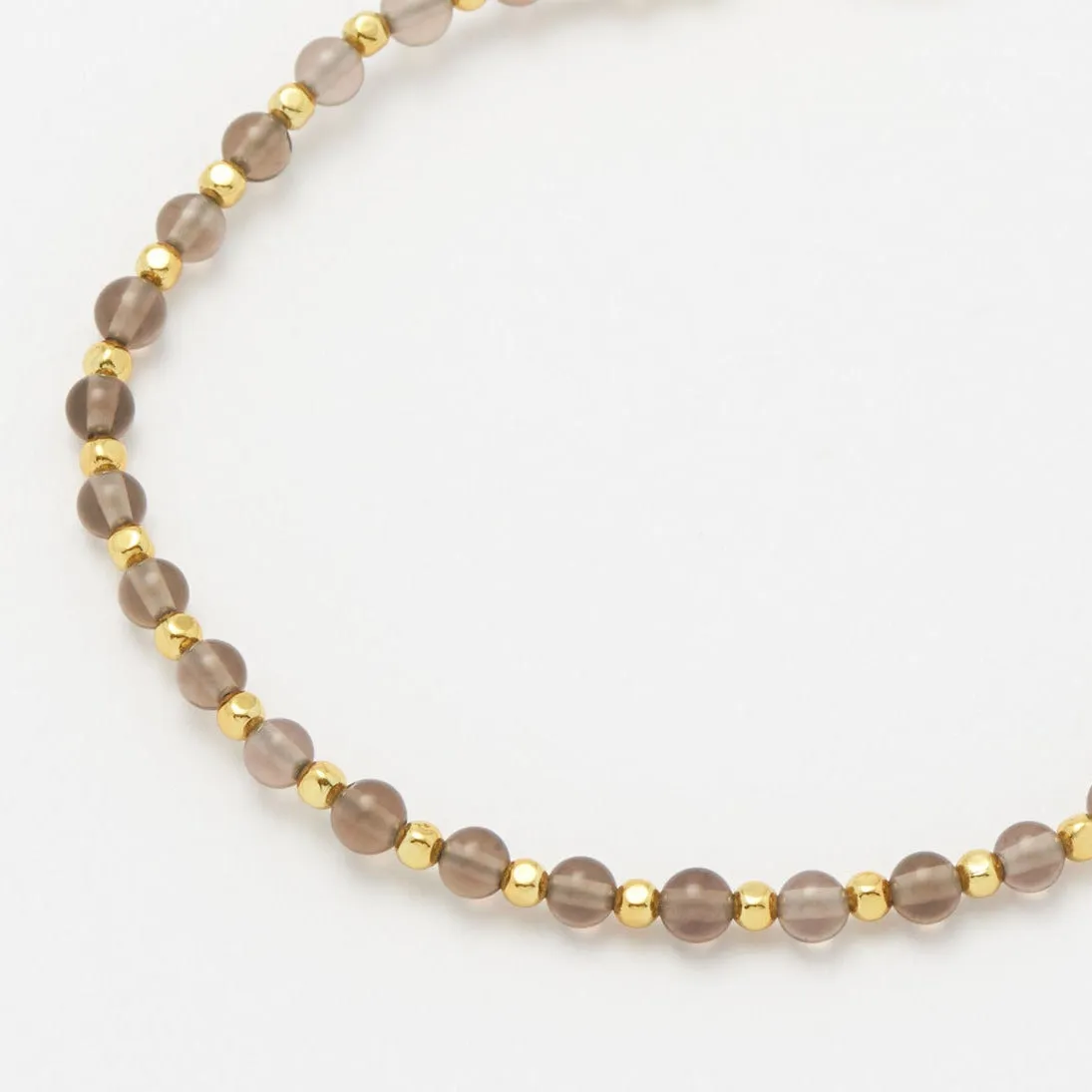 Estella Bartlett - Bracelet | Gemstone Amelia Bracelet - Gold Plated | Smoky Quartz