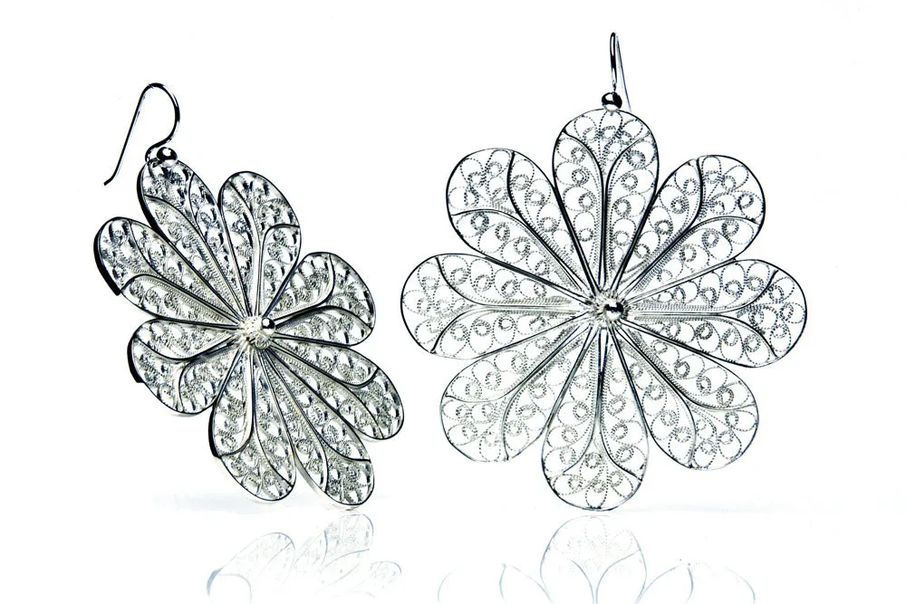 Filigree Rosette Large Earrings