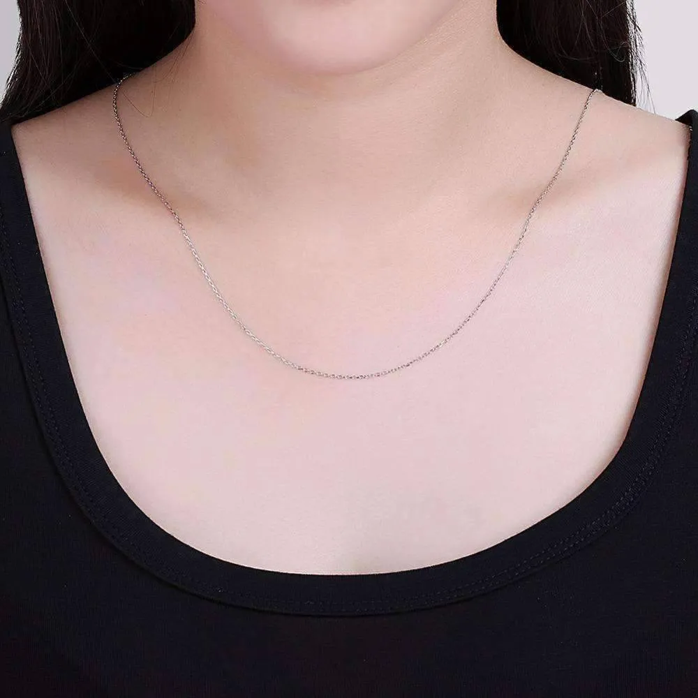 Fine Belcher Oval Link Silver Chain Necklace in 18, 20 or 22 inches