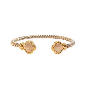 Flora Gemstone DY Cuff Bracelet