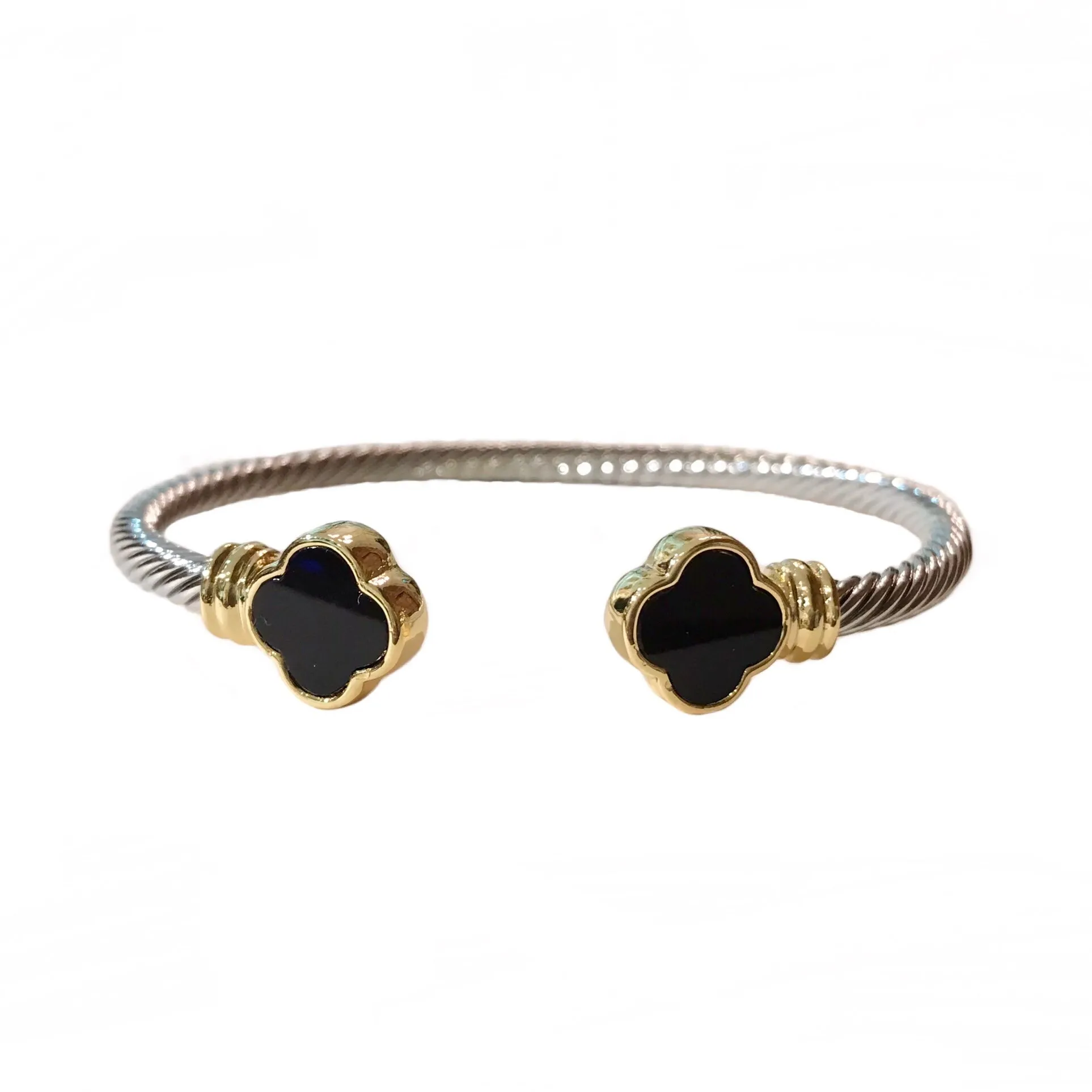 Flora Gemstone DY Cuff Bracelet