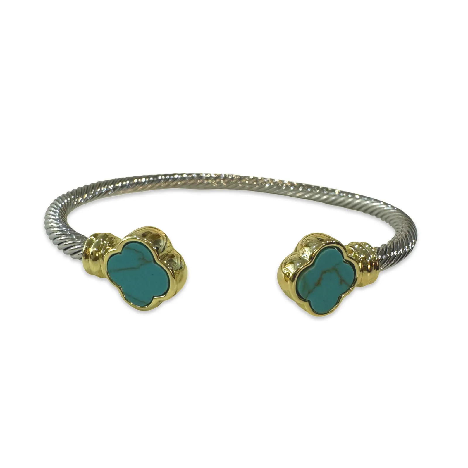 Flora Gemstone DY Cuff Bracelet