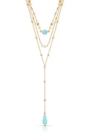 Forever Falling Turquoise Lariat