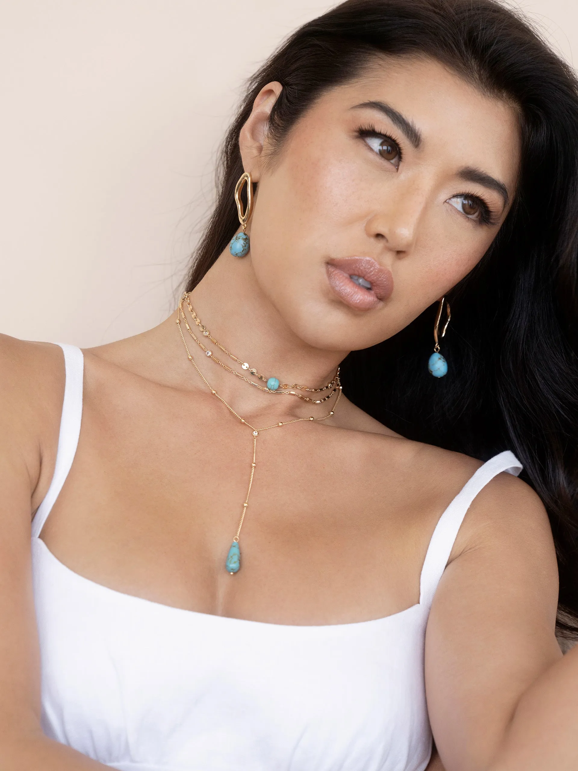 Forever Falling Turquoise Lariat