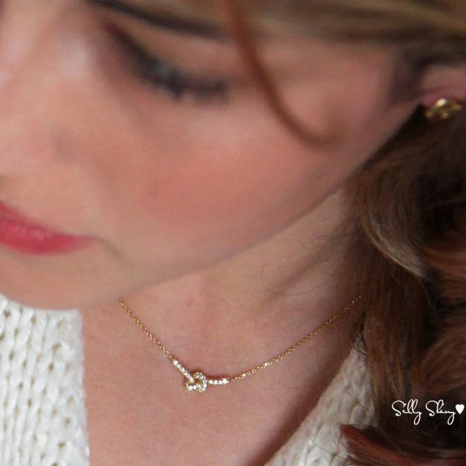 Forget Me Knot Diamond Necklace ♥