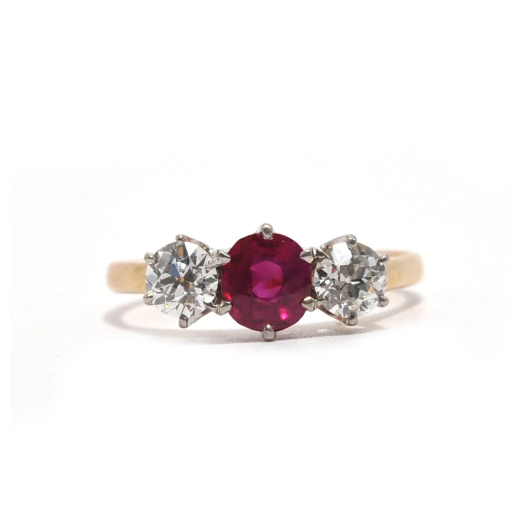 Francine Burmese Ruby and Diamond Ring