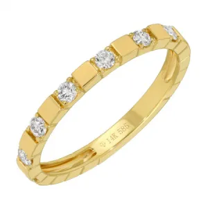 FRANKIE GOLD SQUARE PATTERN DIAMOND RING