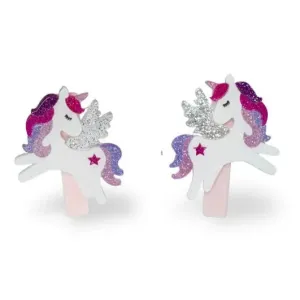 Glitter Unicorn Handmade Acrylic Clips