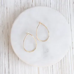 Gold Filled Front Facing Oval Hoop