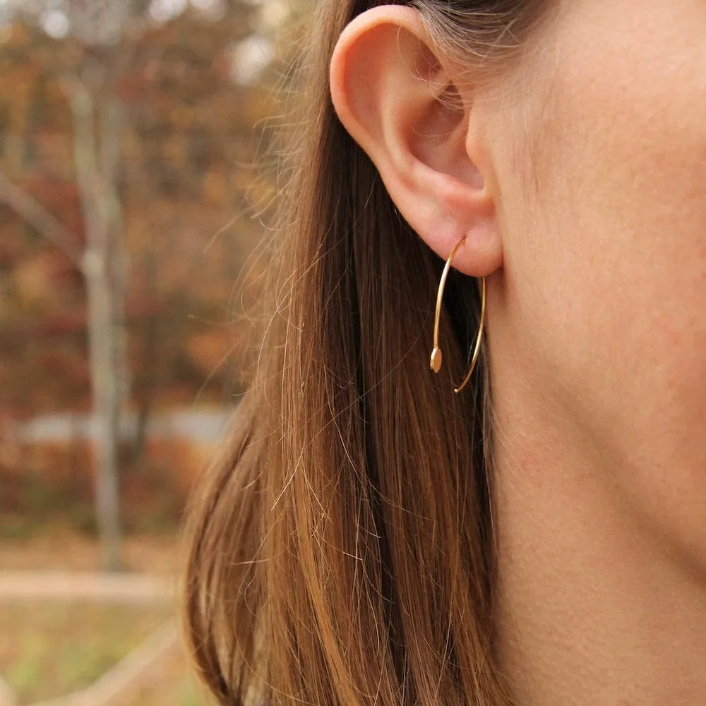 Gold Open Hoop Earrings