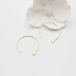 Gold Open Hoop Earrings