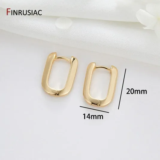 Gold Plated Circular Hoop Earrings for Women by FINRUSIA