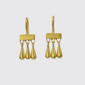 Gold Plated Fringe Drop Earrings