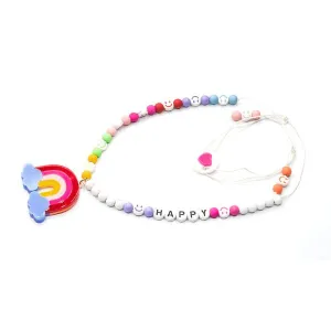 Handmade Acrylic Rainbow Beaded Necklace