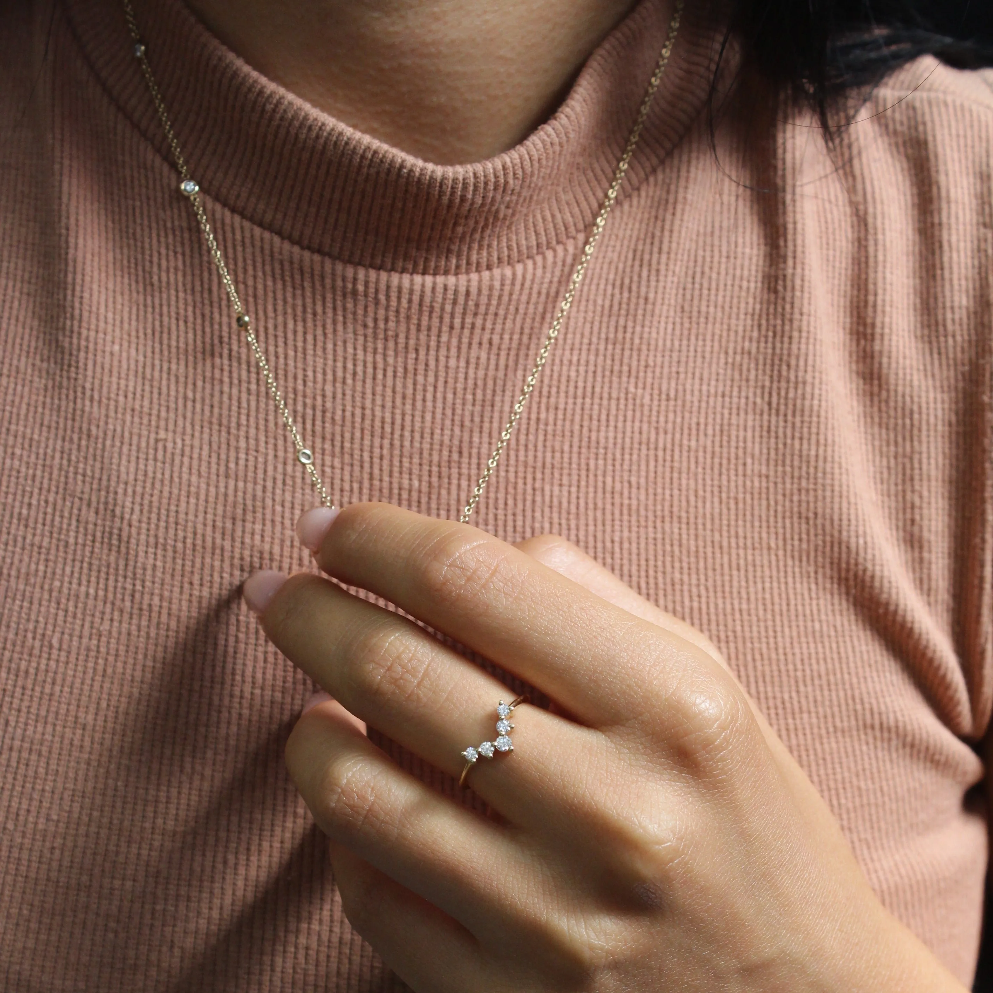 Harmon ring With White Diamonds