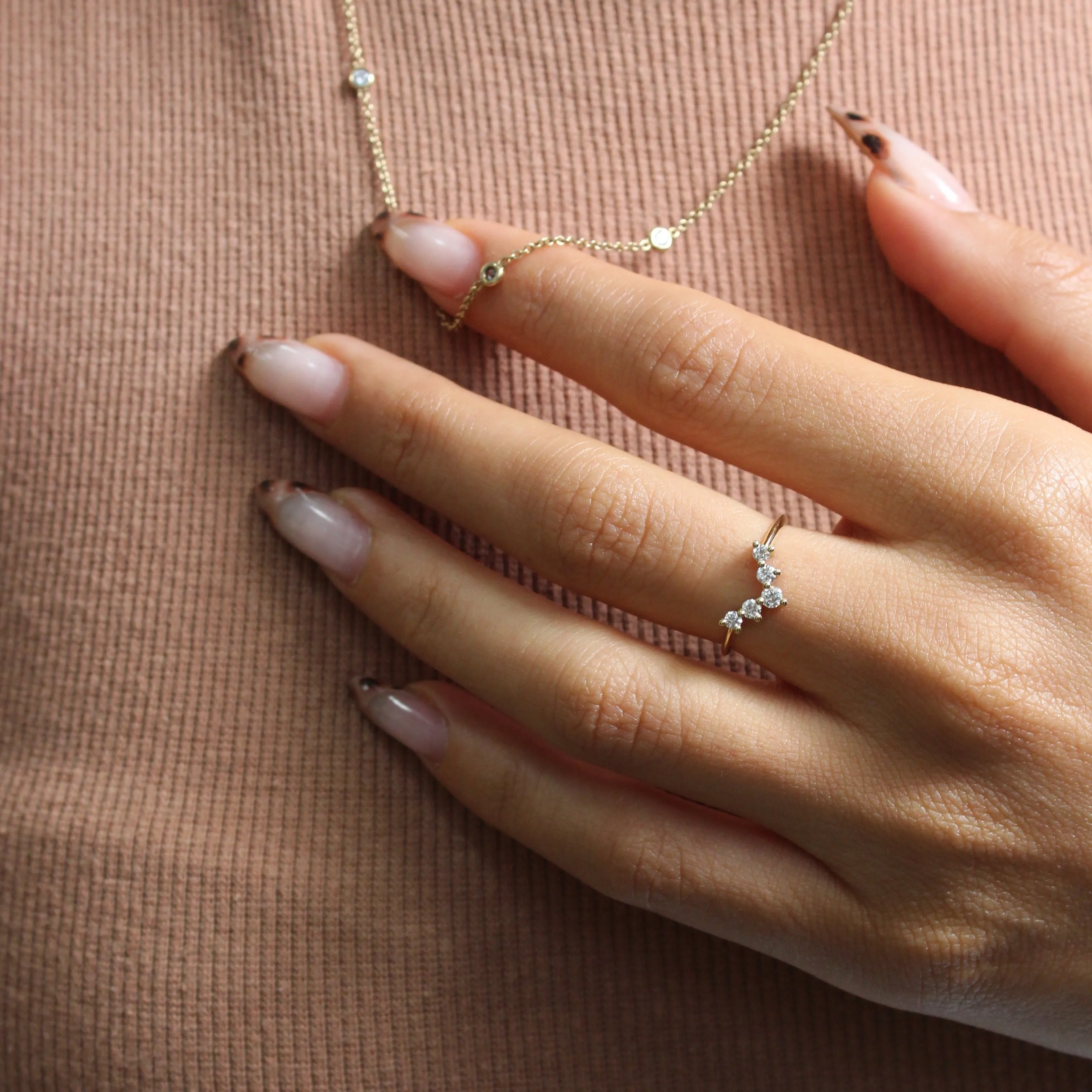 Harmon ring With White Diamonds