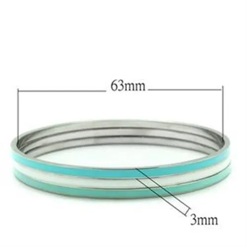 High polished (no plating) Stainless Steel Bangle with No Stone for Women Style TK242