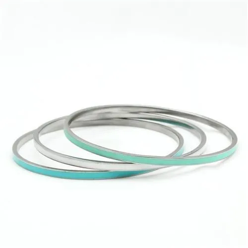 High polished (no plating) Stainless Steel Bangle with No Stone for Women Style TK242