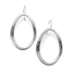 Ippolita Classico Wavy Oval Drop Earrings in Sterling Silver