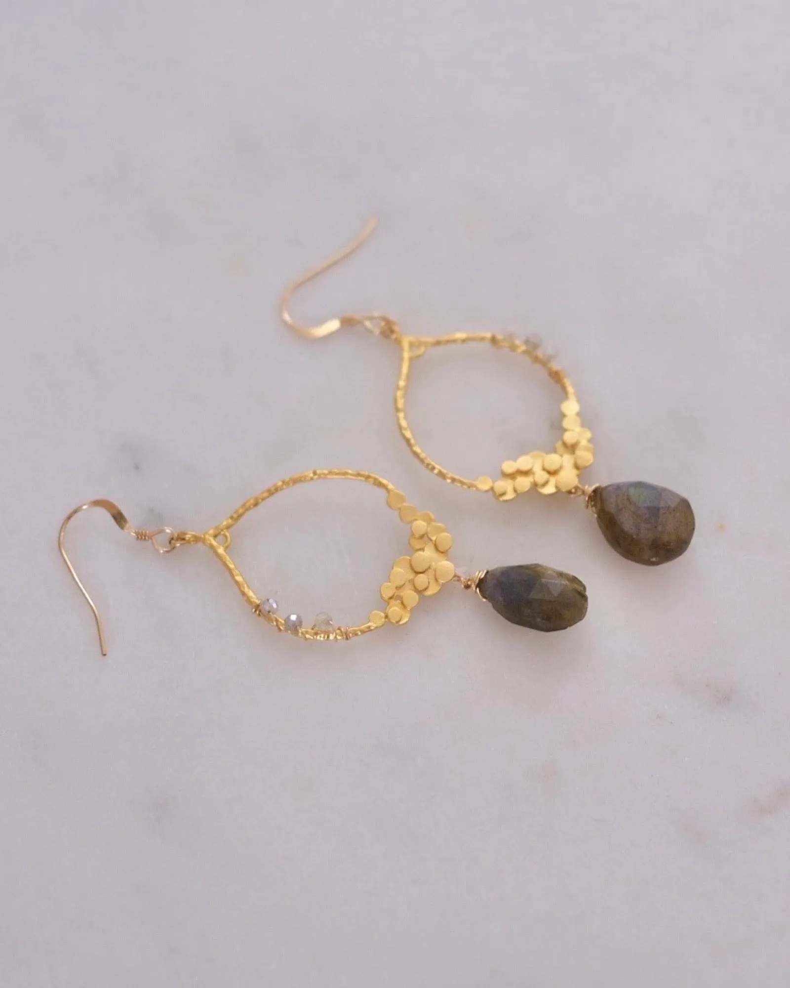 Labradorite Chandelier Earrings