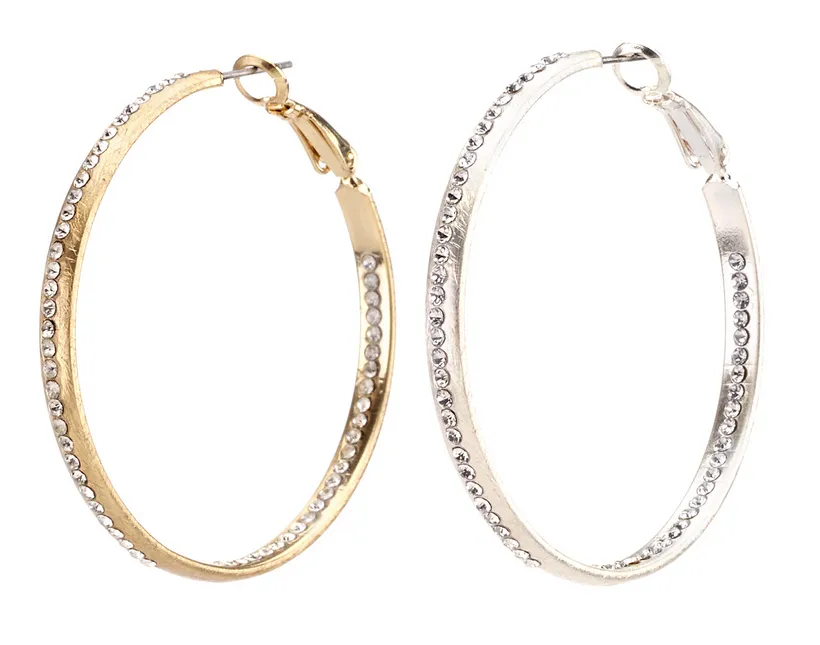 Large Crystal Hoops